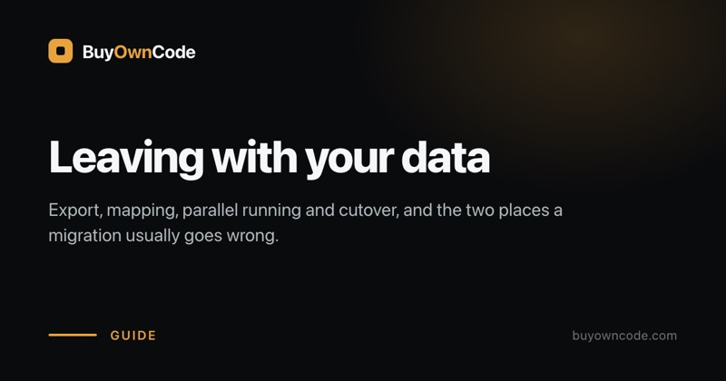 Moving off a subscription without losing your history.