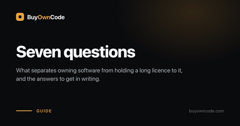 What to check before you buy software you mean to own.